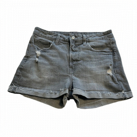 Old Navy Grey High Rise OG Denim Shorts - Size 10 - Picture 1 of 8